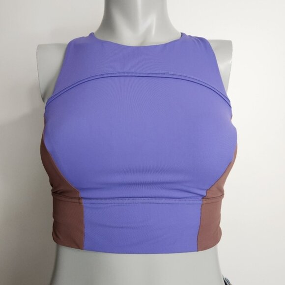 Lululemon Hike to Swim Purple, Brown High Neck Sports Bra Size S - Picture 2 of 15